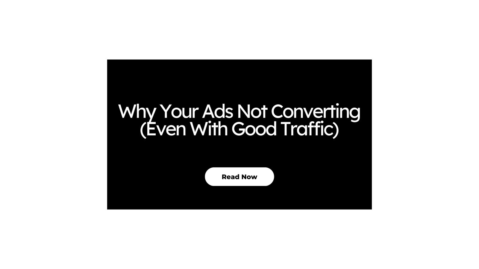 Ads not coverting